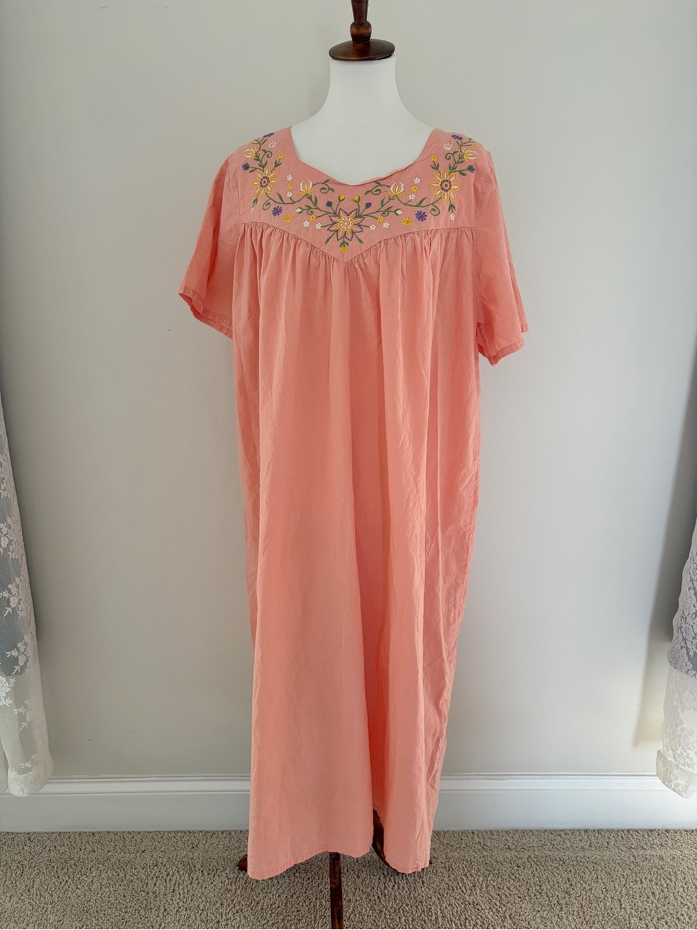 Vintage Nightgown House Dress Slip Dress